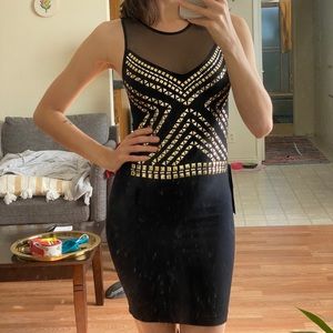 BEBE Studded Bodycon Dress 🖤